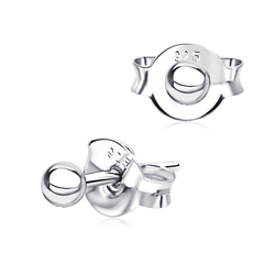 Ball Shaped Silver Ear Stud STS-5296